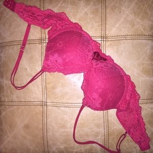 Victoria’s Secret Red Lace Push-Up Bra